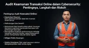 Audit Keamanan Transaksi Online dalam Cybersecurity Panduan lengkap tentang audit keamanan transaksi online untuk cybersecurity, pentingnya, langkah-langkah, dan risiko yang dihadapi.