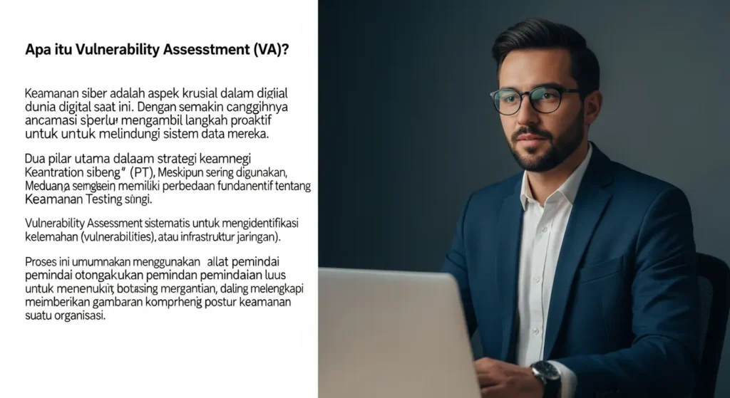 Pentingnya VA dan PT dalam Penetration Testing untuk Keamanan Siber Artikel ini membahas pentingnya vulnerability assessment (VA) dan penetration testing (PT) dalam keamanan siber, serta memberikan checklist interaktif untuk implementasi yang efektif.