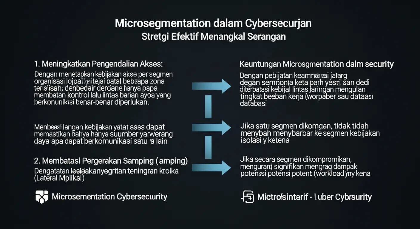 Microsegmentation dalam Cybersecurity: Strategi Efektif Menangkal Serangan Temukan apa itu microsegmentation, keuntungannya dalam cybersecurity, dan cara menerapkannya untuk melindungi aset Anda.