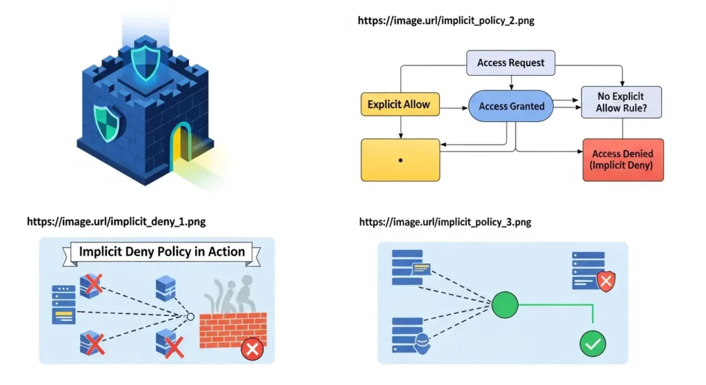 Implementasi Implicit Deny Policy dalam Cybersecurity Pelajari cara mengimplementasikan Implicit Deny Policy di bidang cybersecurity untuk melindungi data dan sistem Anda. Tutorial lengkap dan langkah-langkah yang dapat diikuti.
