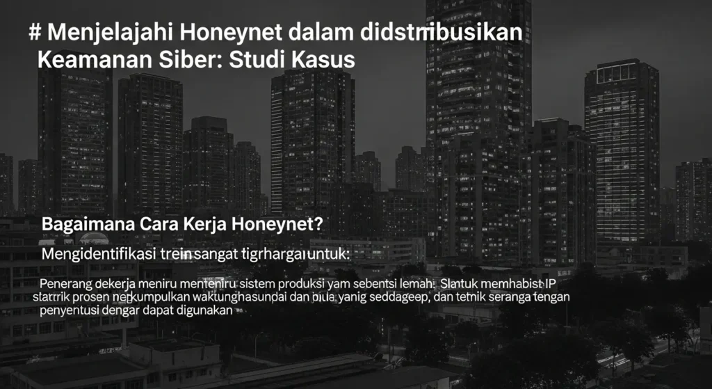 Menjelajahi Honeynet dalam Keamanan Siber: Studi Kasus Artikel ini membahas tentang Honeynet dalam keamanan siber, termasuk cara kerjanya, keuntungan penggunaannya, serta studi kasus yang relevan.