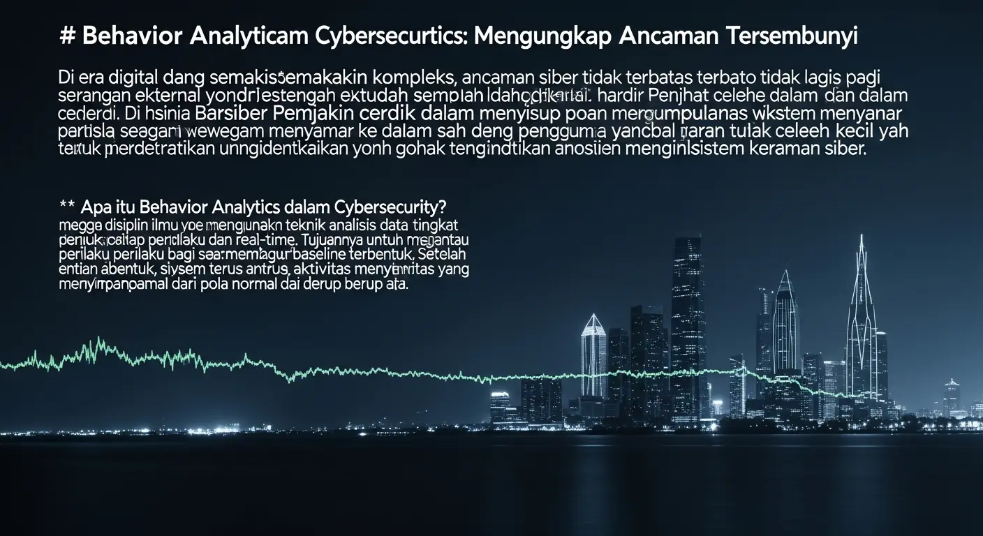 Behavior Analytics dalam Cybersecurity Artikel tentang pentingnya Behavior Analytics dalam cybersecurity, serta pendapat para ahli di bidang ini.