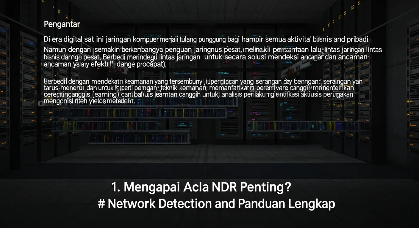 Panduan Lengkap Network Detection Response di Cybersecurity Pelajari tentang Network Detection Response dan bagaimana penerapannya dalam cybersecurity dengan panduan yang ramah dan mudah dipahami.