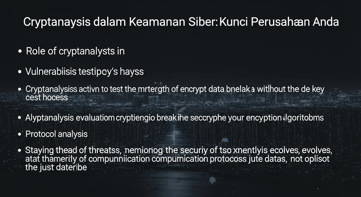Cryptanalysis dalam Keamanan Siber: Kunci Perusahaan Anda Pelajari tentang cryptanalysis dalam cybersecurity dan bagaimana melindungi data Anda dengan metode ini.