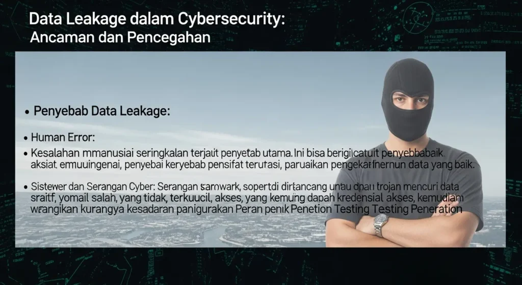 Data Leakage dalam Cybersecurity: Ancaman dan Pencegahan Artikel ini membahas tentang data leakage di bidang cybersecurity, penyebab, dampak, dan pencegahannya, serta pentingnya penetration testing.