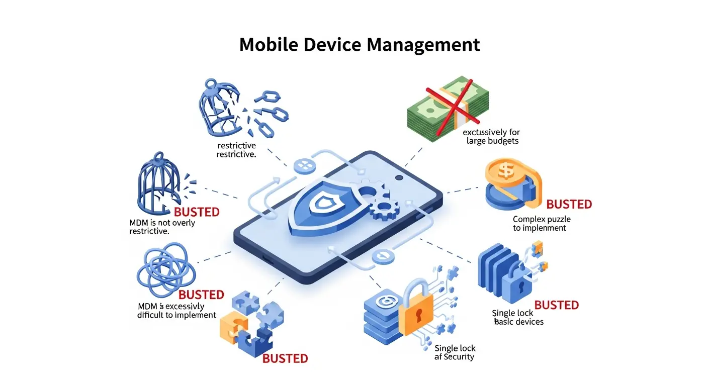 Myth-Busting Mobile Device Management di Cybersecurity Membahas pentingnya Mobile Device Management dalam cybersecurity dan membongkar mitos seputar MDM.