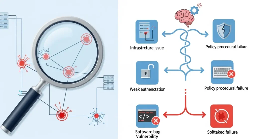 Root Cause Analysis: Solusi Tepat untuk Masalah Keamanan Siber Artikel ini membahas tentang pentingnya Root Cause Analysis dalam cybersecurity, serta metode dan implementasinya.
