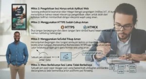 Mitos Seputar Session Management Policy dalam Cybersecurity Artikel ini membahas berbagai mitos seputar Session Management Policy dalam cybersecurity dan memberikan pandangan jelas tentang pentingnya pengelolaan sesi dalam keamanan data.