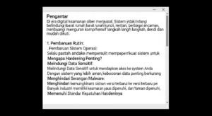 Hardening: Panduan Bersahabat untuk Keamanan Siber Panduan lengkap tentang hardening dalam bidang cybersecurity dengan langkah-langkah dan tips yang mudah diikuti untuk meningkatkan keamanan sistem Anda.