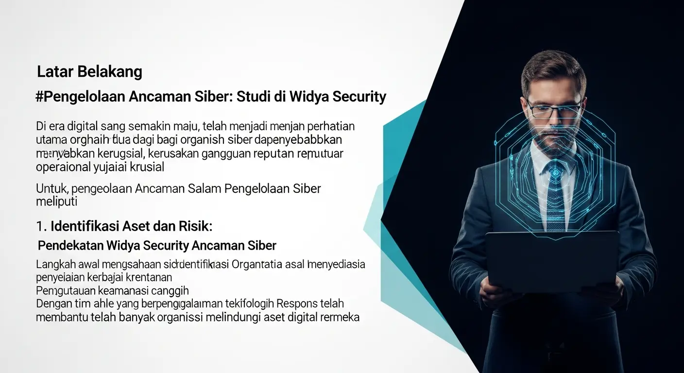 Pengelolaan Ancaman Siber: Studi Kasus di Widya Security Sebuah artikel tentang pengelolaan ancaman siber dengan studi kasus dari Widya Security, perusahaan cybersecurity asal Indonesia.