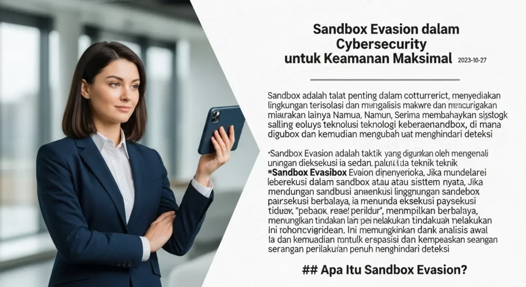 Sandbox Evasion dalam Cybersecurity untuk Keamanan Maksimal Artikel ini membahas teknik Sandbox Evasion dalam cybersecurity, dampaknya, dan cara mengatasinya.
