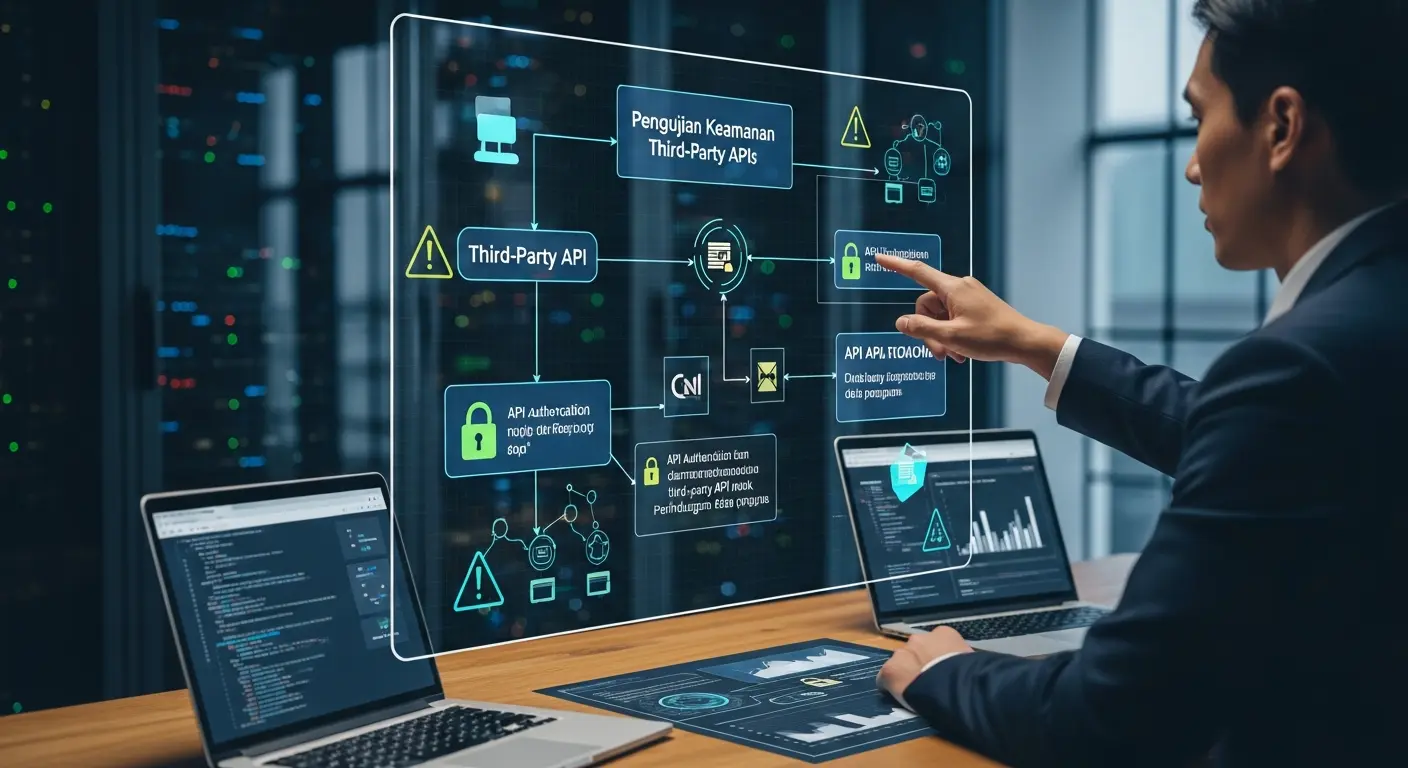 Pengujian Keamanan Third-Party API dalam Cybersecurity Mengenal pentingnya pengujian keamanan serta teknik dalam mengamankan third-party API untuk perlindungan data dan pengguna.