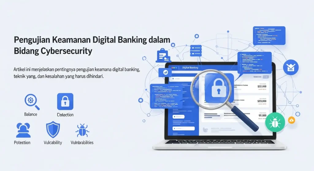Pengujian Keamanan Digital Banking dalam Bidang Cybersecurity Artikel ini menjelaskan pentingnya pengujian keamanan digital banking, teknik yang digunakan, dan kesalahan yang harus dihindari.