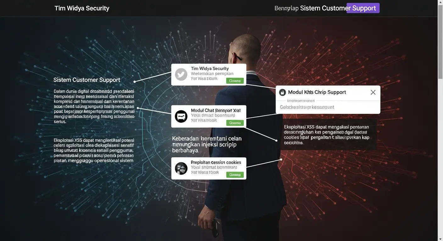 Ulasan Pentest Sistem Customer Support E-Commerce Artikel mengenai pentest sistem customer support e-commerce oleh Widya Security, berfokus pada cybersecurity dan perlindungan terhadap data pengguna.