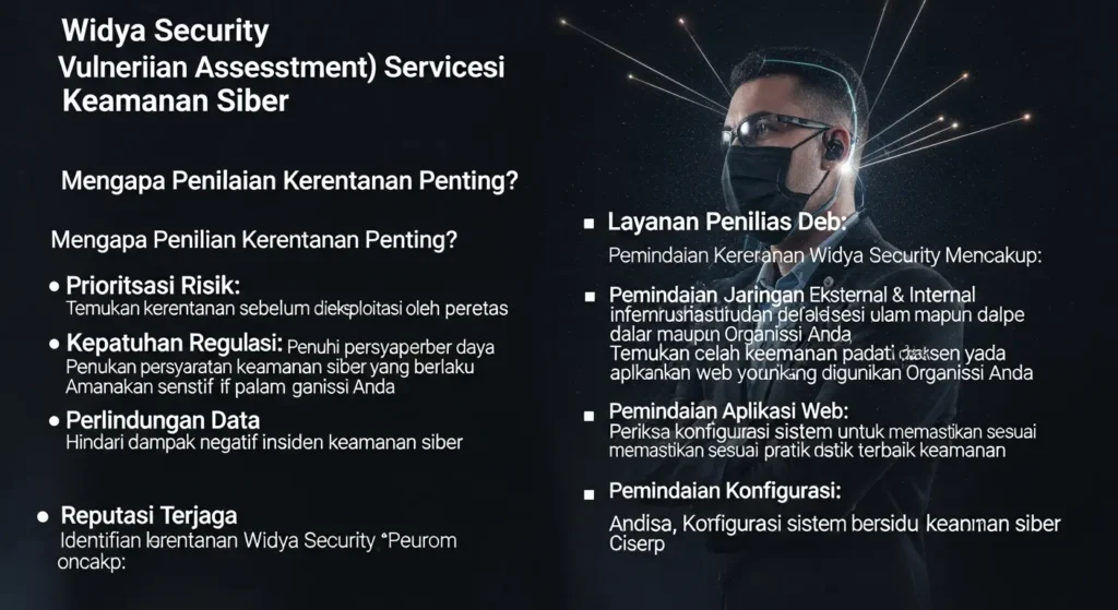 Vulnerability Assessment Services Indonesia Untuk Keamanan Siber Pelajari tentang layanan vulnerability assessment di Indonesia dari Widya Security untuk meningkatkan keamanan siber organisasi Anda.