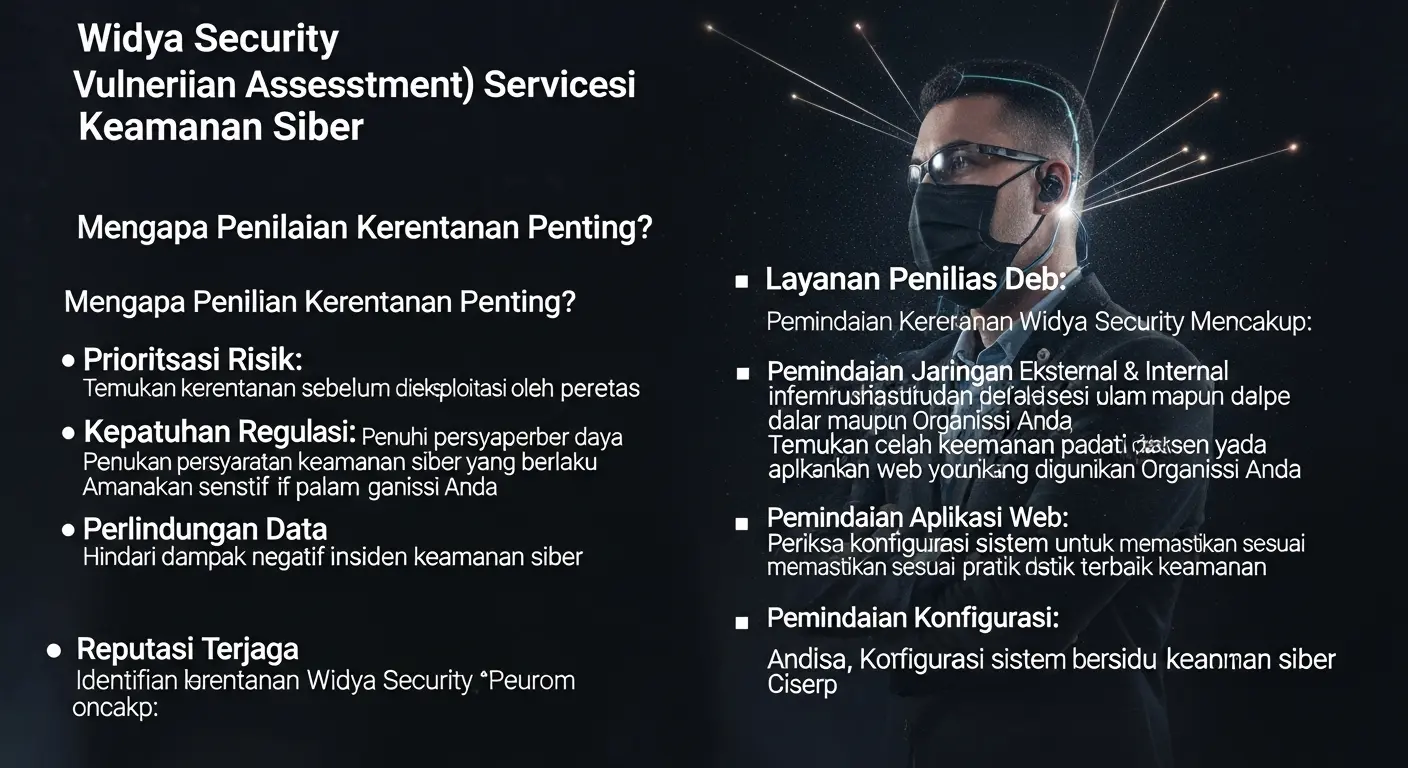 Vulnerability Assessment Services Indonesia Untuk Keamanan Siber Pelajari tentang layanan vulnerability assessment di Indonesia dari Widya Security untuk meningkatkan keamanan siber organisasi Anda.