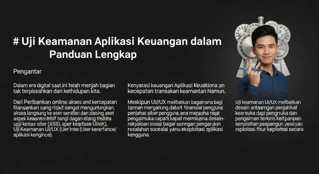 Uji Keamanan UI/UX Aplikasi Keuangan dalam Cybersecurity Panduan lengkap mengenai uji keamanan UI/UX aplikasi keuangan, termasuk pentingnya dan langkah-langkah yang perlu diambil.