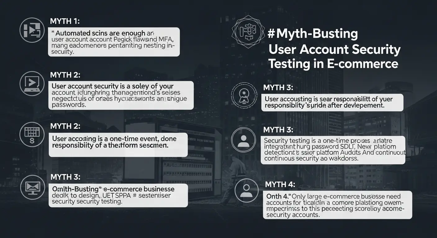 Myth-Busting Pengujian Keamanan Akun User E-Commerce Artikel ini membahas berbagai mitos tentang pengujian keamanan akun user e-commerce serta pentingnya pengetesan reguler bagi keamanan bisnis online.