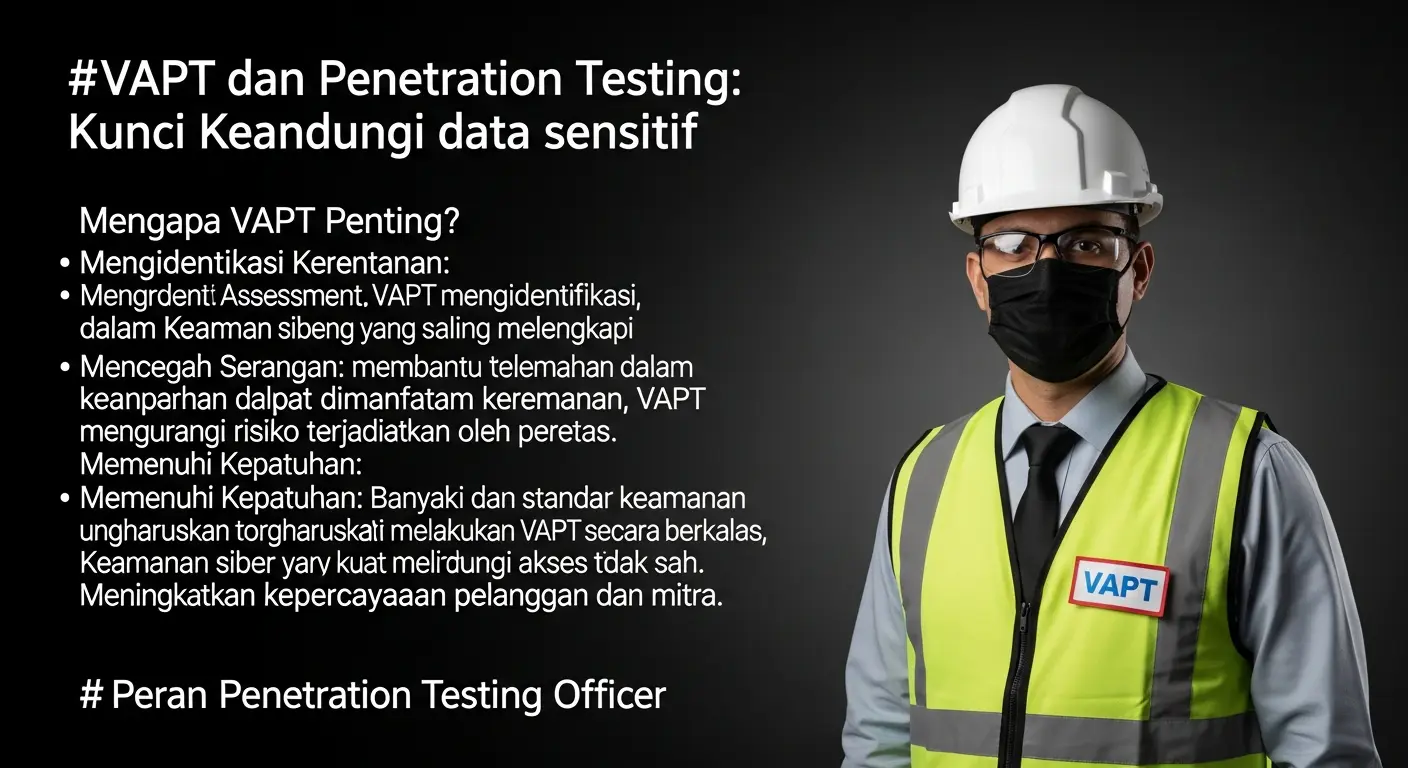 VAPT dan Penetration Testing: Kunci Keamanan Cyber Artikel ini membahas pentingnya VAPT dan peran penetration testing officer dalam melindungi data sensitif.