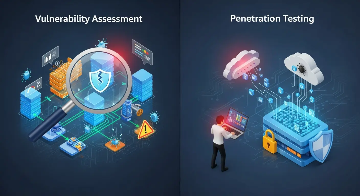 VAPT Dalam Cybersecurity: Pengaman Utama untuk Sistem Anda Pelajari tentang VAPT, metode penting dalam cybersecurity untuk menjaga data dan sistem Anda aman.