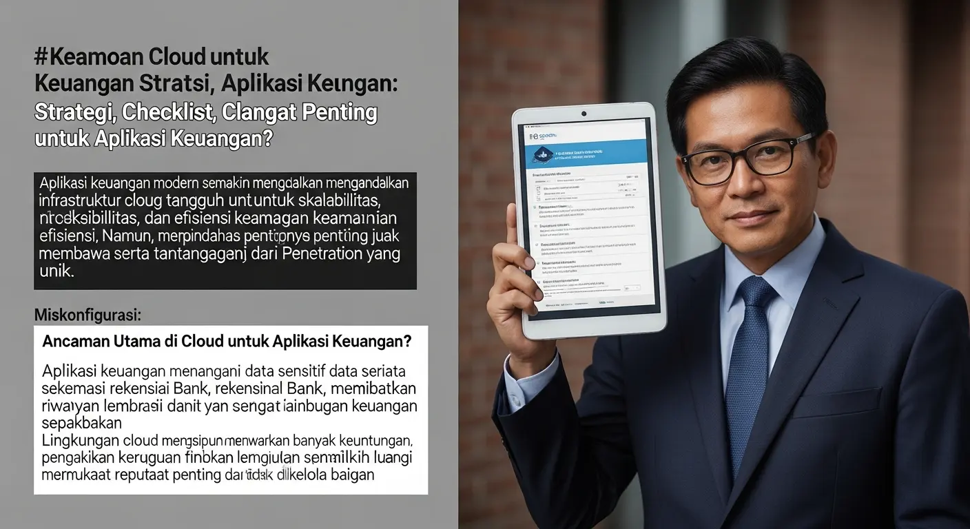 Keamanan Cloud untuk Aplikasi Keuangan dalam Cybersecurity Artikel ini membahas pentingnya keamanan cloud untuk aplikasi keuangan dalam bidang cybersecurity dengan fokus pada strategi, checklist, dan manfaat penetration testing.