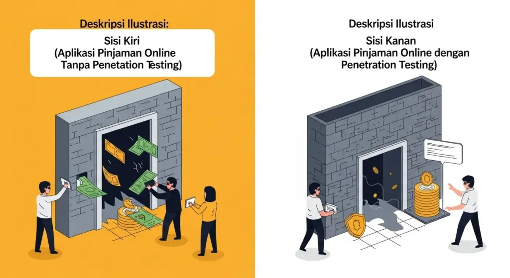 Pentingnya Penetration Testing pada Aplikasi Pinjaman Online Dalam artikel ini, kita membahas pentingnya penetration testing pada aplikasi pinjaman online serta tantangan yang dihadapi dalam bidang cybersecurity.