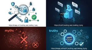 Myth-Busting: VAPT Penetration Testing dalam Cybersecurity Artikel ini membongkar mitos seputar VAPT Penetration Testing dalam bidang Cybersecurity dan menjelaskan pentingnya bagi semua organisasi.