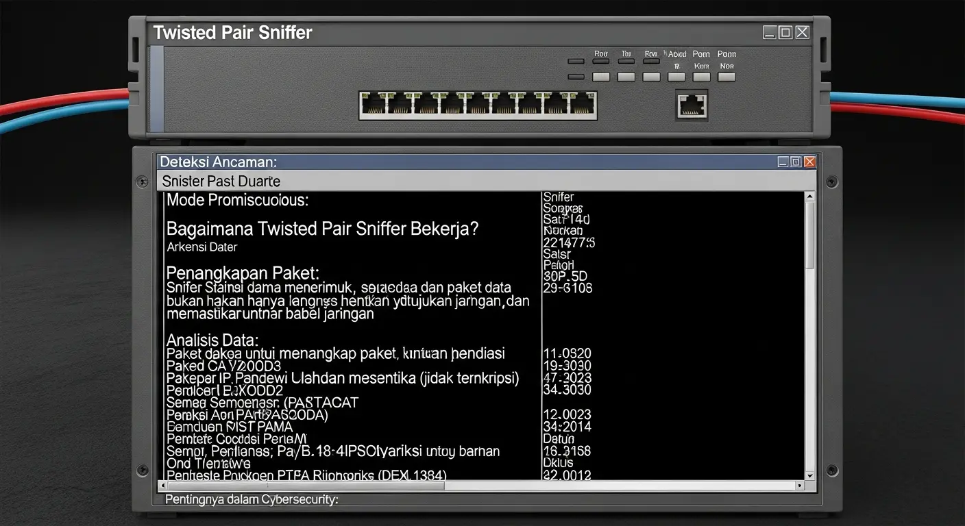 Memahami Twisted Pair Sniffer: Alat Penting dalam Cybersecurity Artikel ini membahas tentang Twisted Pair Sniffer dan pentingnya alat ini dalam dunia cybersecurity yang ditekankan oleh Widya Security.