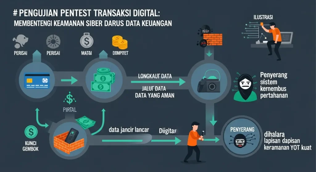 Pengujian Pentest Transaksi Digital dalam Cybersecurity Artikel mengenai pengujian pentest dalam transaksi digital dan pentingnya dalam cybersecurity.