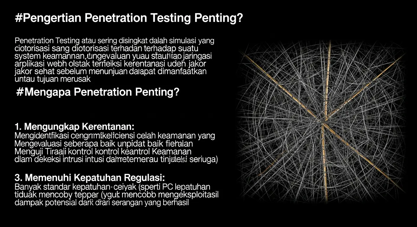 Pengertian Penetration Testing dalam Bidang Cybersecurity Artikel ini membahas pengertian penetration testing dalam cybersecurity dan langkah-langkah yang diambil dalam studi kasus, lengkap dengan hasil yang diperoleh.