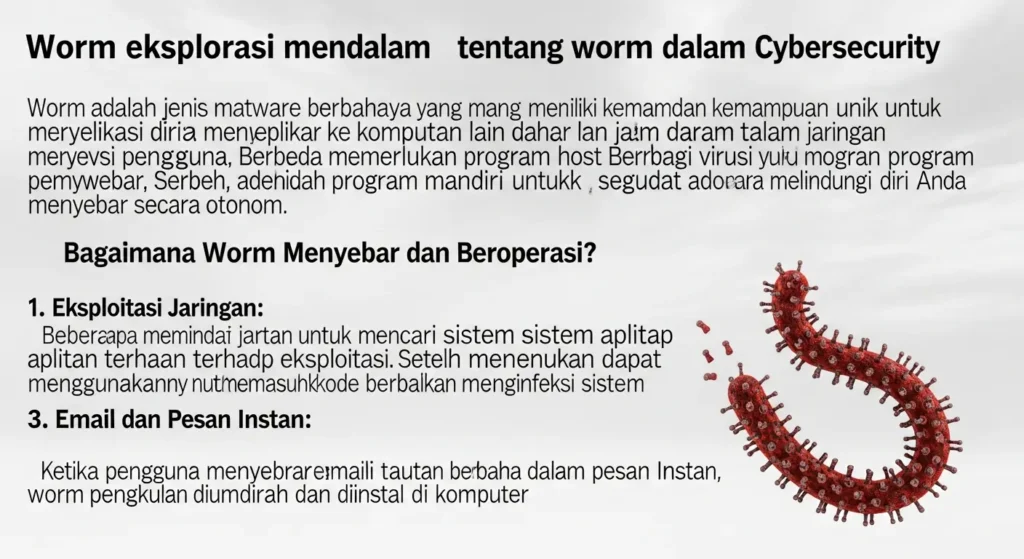 Jelajahi Worm dalam Cybersecurity dan Cara Melindungi Diri Pelajari tentang worm di dunia cybersecurity dan cara melindungi diri Anda dari serangan malware ini.