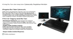Strategi Blue Team dalam Cybersecurity: Pengetahuan Mendalam Artikel ini membahas peran dan strategi Blue Team dalam cybersecurity dengan penjelasan mendalam dan checklist yang berguna.
