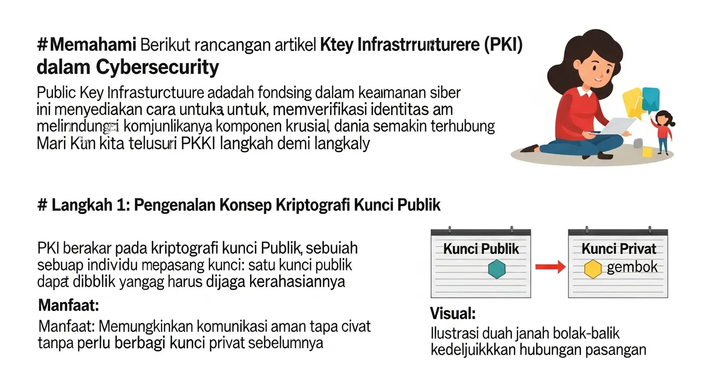 Memahami Public Key Infrastructure dalam Cybersecurity Artikel step-by-step mengenai Public Key Infrastructure dalam cybersecurity, berfokus pada manfaat dan implementasinya dalam keamanan siber.