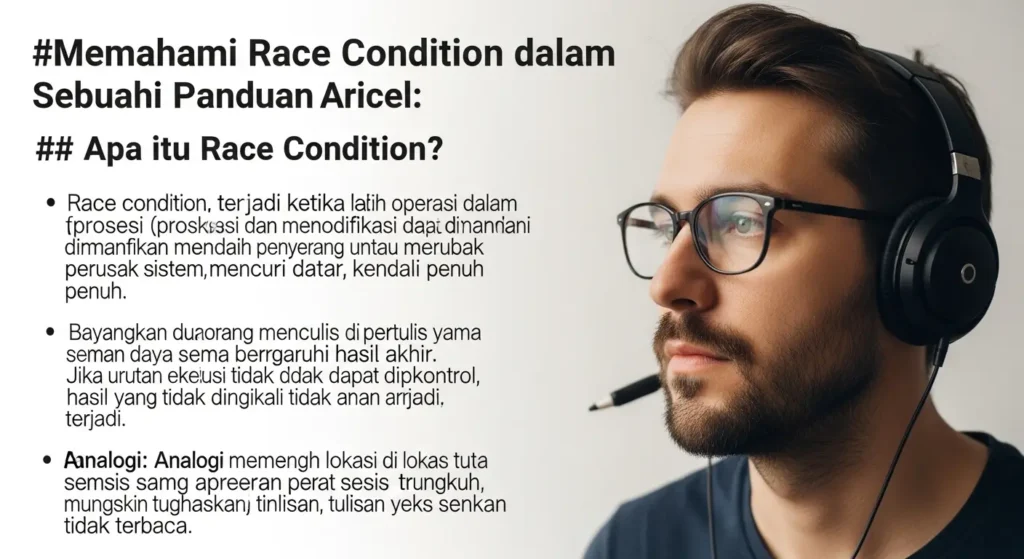 Memahami Race Condition Dalam Cybersecurity: Sebuah Panduan Artikel ini membahas tentang race condition di cybersecurity, penyebab, dampak, dan cara pencegahannya.