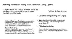 Strategi Penetration Testing untuk Keamanan Cyber yang Optimal Panduan lengkap tentang penetration testing dalam cybersecurity dengan pendekatan step-by-step dan hasil nyata.