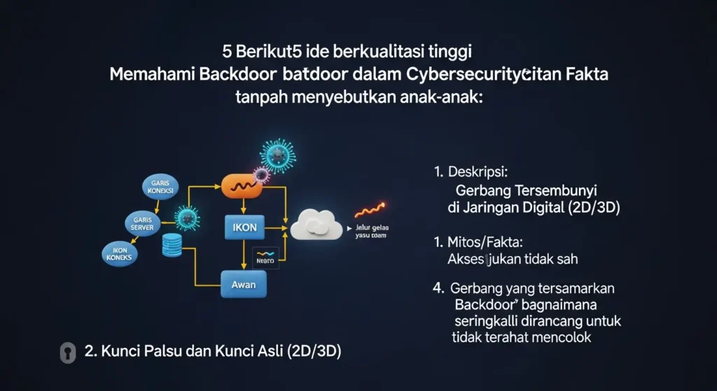 Memahami Backdoor dalam Cybersecurity: Mitos dan Fakta Artikel ini membahas tentang backdoor dalam cybersecurity, menangkal mitos, dan memberikan pemahaman yang lebih baik tentang risiko serta cara pencegahannya.