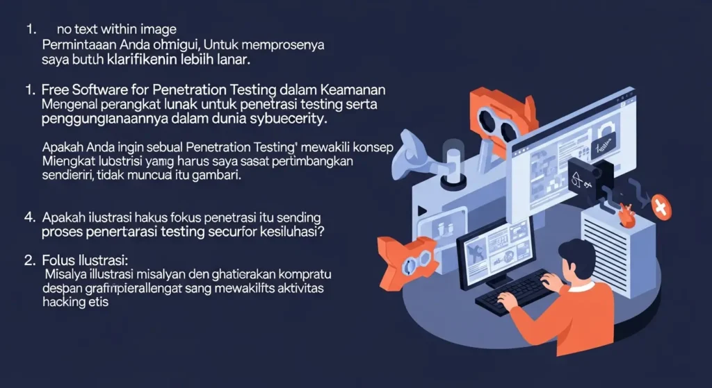 Free Software for Penetration Testing dalam Keamanan Siber Mengenal perangkat lunak gratis untuk penetrasi testing serta cara penggunaannya dalam dunia cybersecurity.