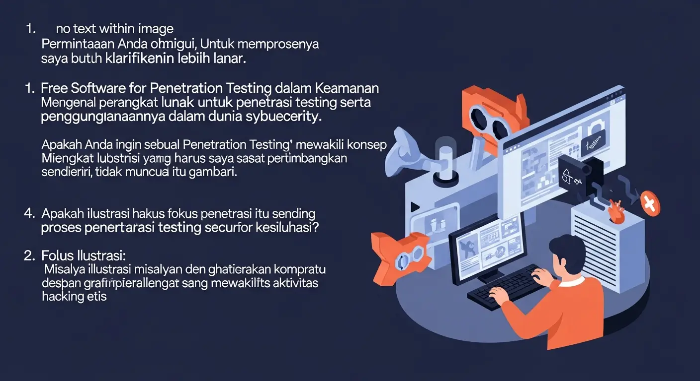 Free Software for Penetration Testing dalam Keamanan Siber Mengenal perangkat lunak gratis untuk penetrasi testing serta cara penggunaannya dalam dunia cybersecurity.