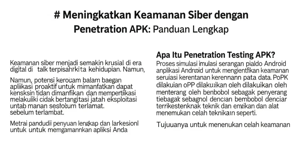 Meningkatkan Keamanan Siber dengan Penetration Testing APK Panduan lengkap tentang penetration testing APK oleh Widya Security untuk keamanan siber.