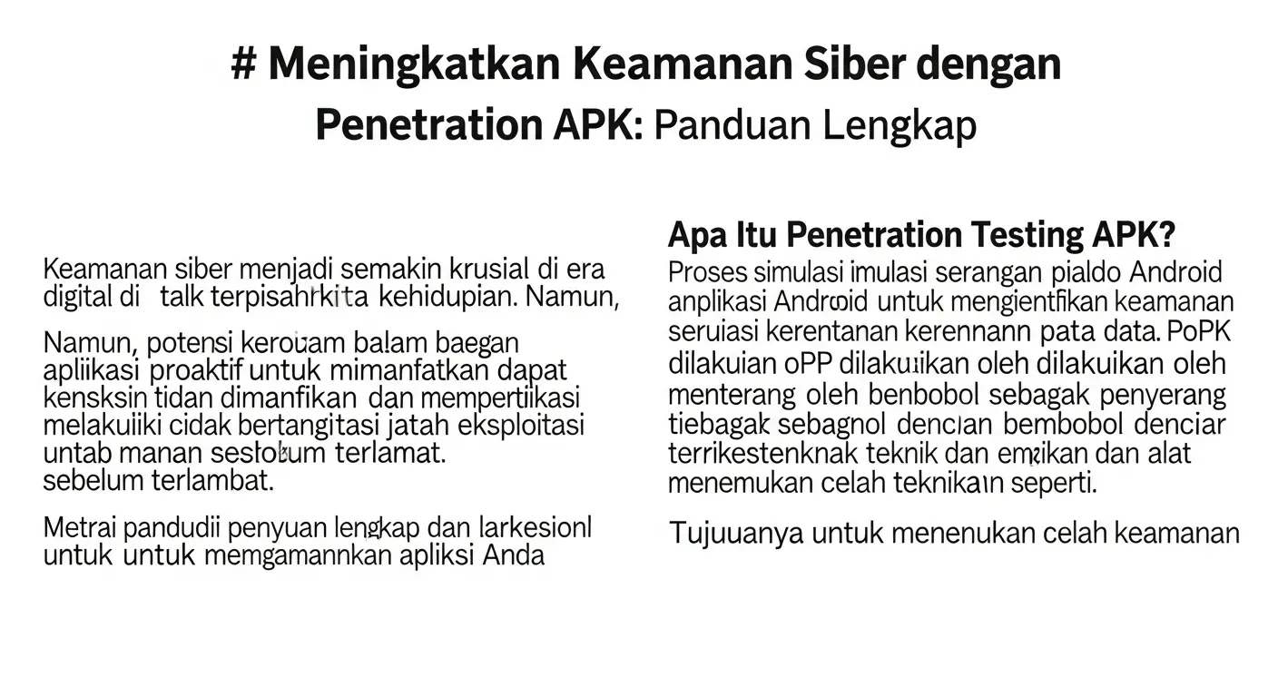 Meningkatkan Keamanan Siber dengan Penetration Testing APK Panduan lengkap tentang penetration testing APK oleh Widya Security untuk keamanan siber.