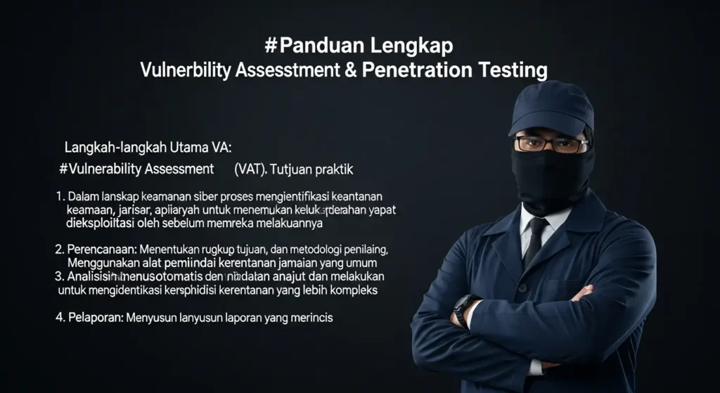 Panduan Lengkap Vulnerability Assessment & Penetration Testing Artikel tutorial mengenai vulnerability assessment dan penetration testing di bidang cybersecurity.