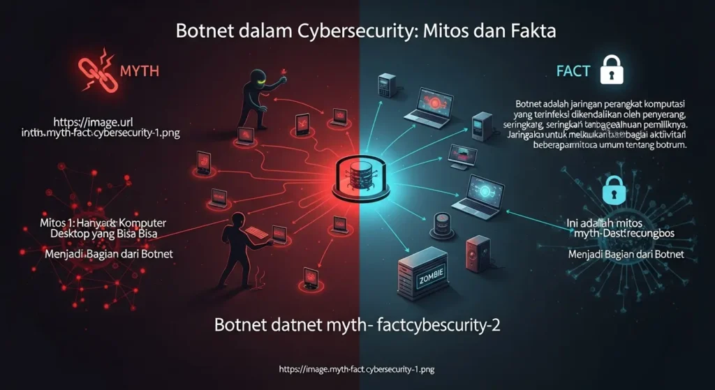 Botnet dalam Cybersecurity: Mitos dan Fakta Mengungkap mitos dan fakta tentang botnet dalam cybersecurity. Pelajari apa itu botnet dan dampaknya.