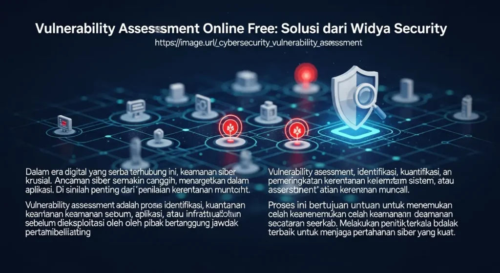 Vulnerability Assessment Online Free: Solusi dari Widya Security Pelajari tentang pentingnya vulnerability assessment online free dalam cybersecurity dan bagaimana Widya Security dapat membantu anda.