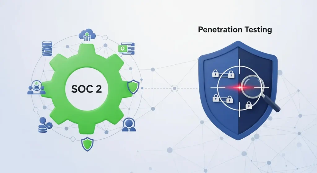 SOC 2: Meningkatkan Keamanan dengan Penetration Testing Pelajari bagaimana SOC 2 dan penetration testing berperan dalam meningkatkan keamanan siber Anda.