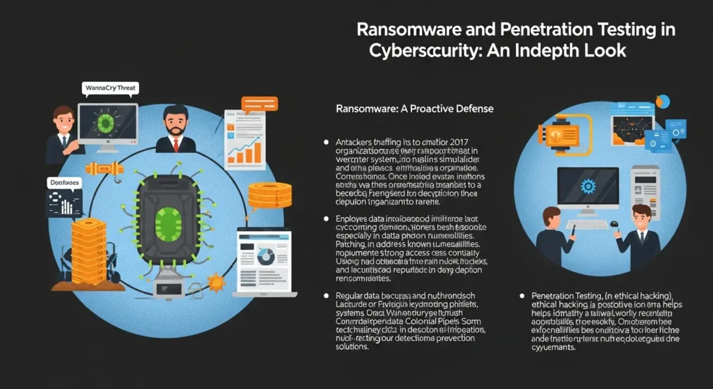 Ransomware dan Penetration Testing dalam Keamanan Siber Artikel mendalam tentang ransomware dan pentingnya penetration testing dalam cybersecurity.