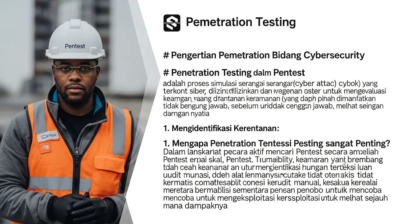 Pengertian Penetration Testing dalam Bidang Cybersecurity Artikel ini membahas pengertian penetration testing dalam cybersecurity dengan langkah-langkah dan studi kasus nyata.