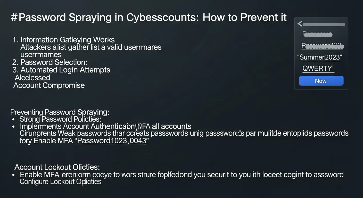 Password Spraying dalam Cybersecurity: Apa Itu dan Bagaimana Mencegahnya Pelajari lebih lanjut tentang password spraying di dunia cybersecurity dan langkah-langkah yang dapat diambil untuk mencegahnya.