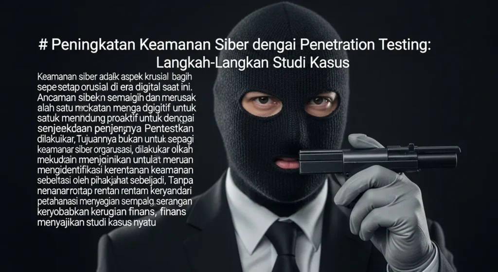 Peningkatan Keamanan Dengan Penetration Testing di Cybersecurity Artikel ini menjelaskan pentingnya Penetration Testing dalam cybersecurity melalui langkah langkah yang jelas dan berbasis kasus nyata.