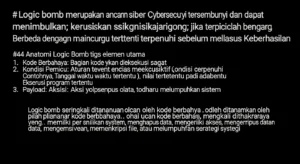 Mengatasi Logic Bomb di Cybersecurity: Studi Kasus Keberhasilan Artikel ini membahas tentang cara Widya Security mengatasi ancaman Logic Bomb dalam cybersecurity melalui studi kasus nyata.