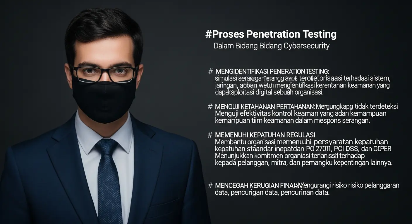 Proses Penetration Testing dalam Bidang Cybersecurity Pelajari pentingnya dan langkah-langkah dalam proses penetration testing dalam cybersecurity. Jaga keamanan data Anda dengan Widya Security.